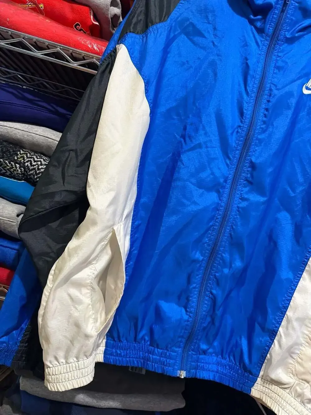 Vintage 90s Nike Colorblock Nylon Full Zip Windbreaker Jacket Men’s Large